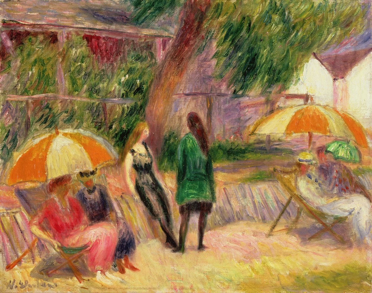 Strand figurákkal, 1915 körül alkotó: William James Glackens
