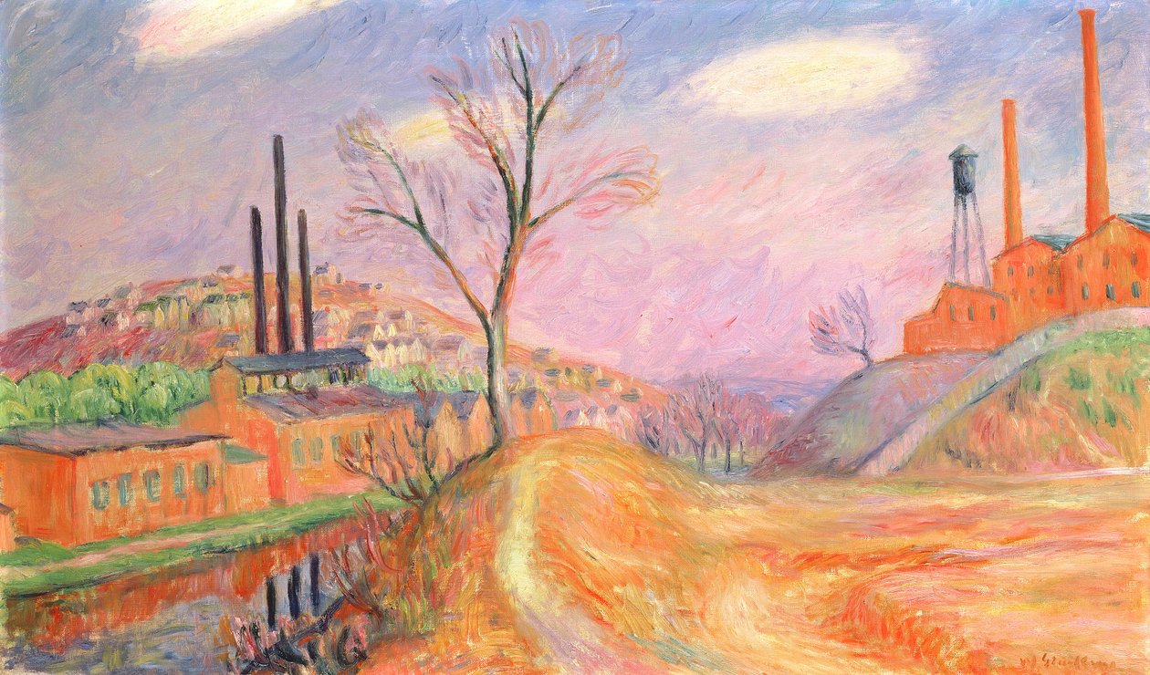 Gyárak egy tájban alkotó: William James Glackens