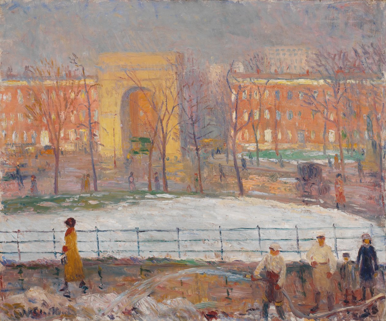 Street Cleaner, Washington Square alkotó: William James Glackens