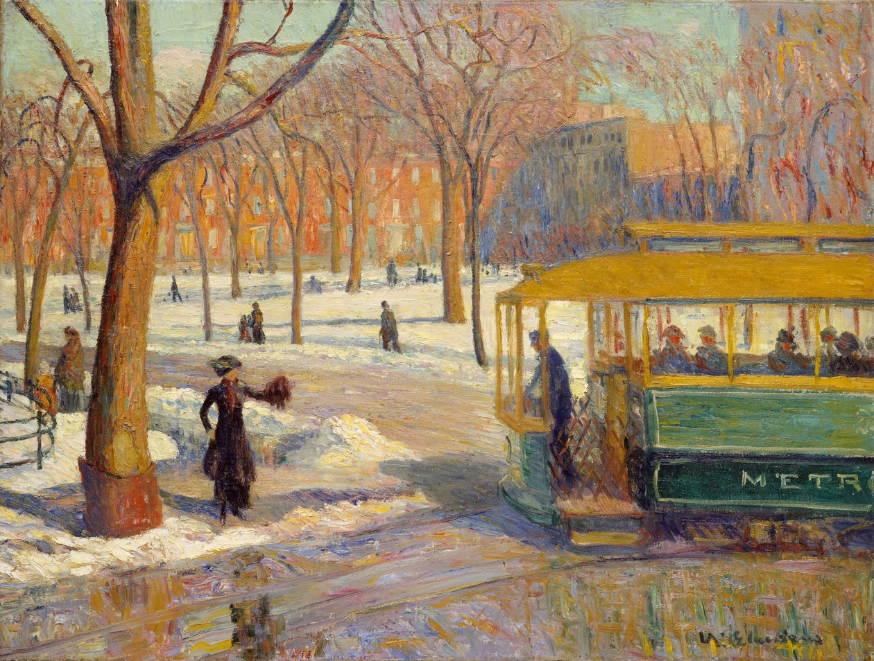 A zöld autó, 1910 alkotó: William James Glackens