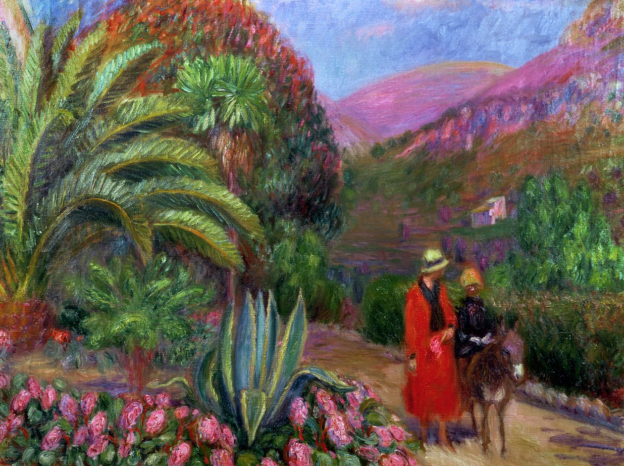 Nő gyermekkel szamáron, 1925 körül alkotó: William James Glackens