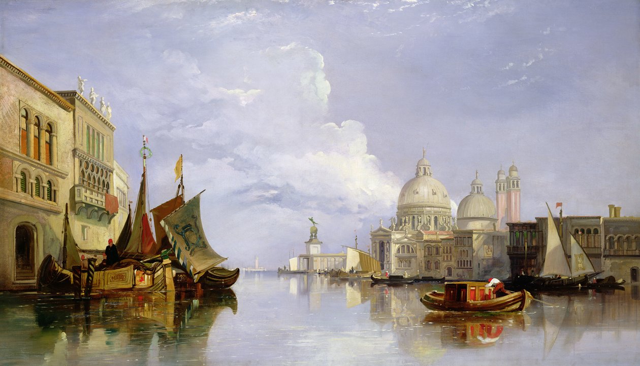 A Canal Grande a Santa Maria Della Salute templommal, Velence alkotó: William James Muller