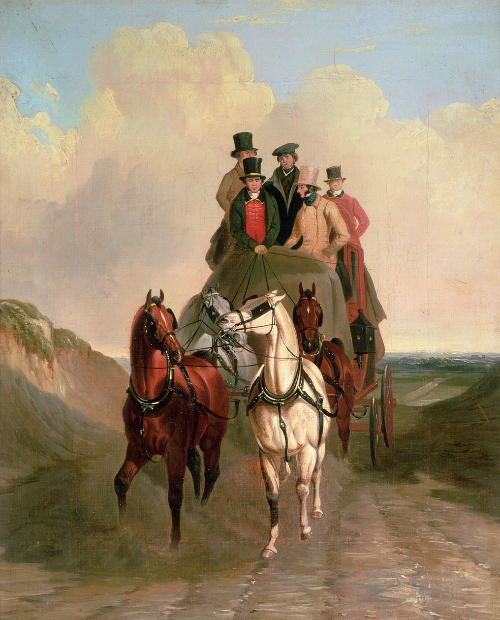 Egy edző és négy egy nyílt úton alkotó: William Joseph Shayer