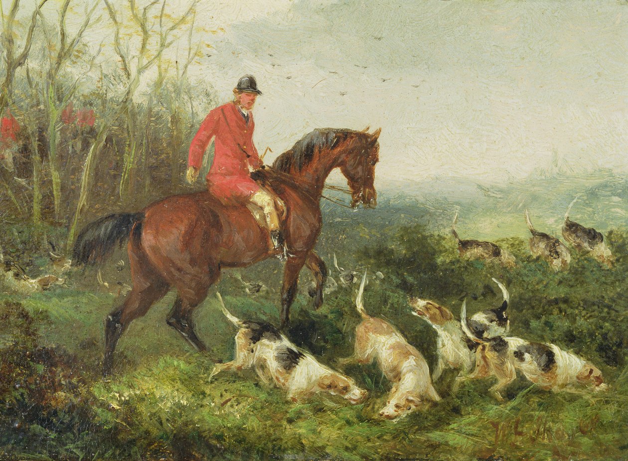 Rókavadászat: Takaréknál (olaj malomdeszkán) alkotó: William Joseph Shayer