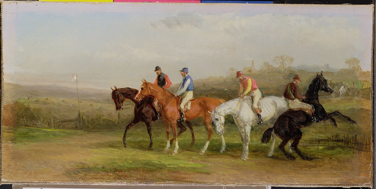 Akadályhajtás: a rajtnál alkotó: William Joseph Shayer