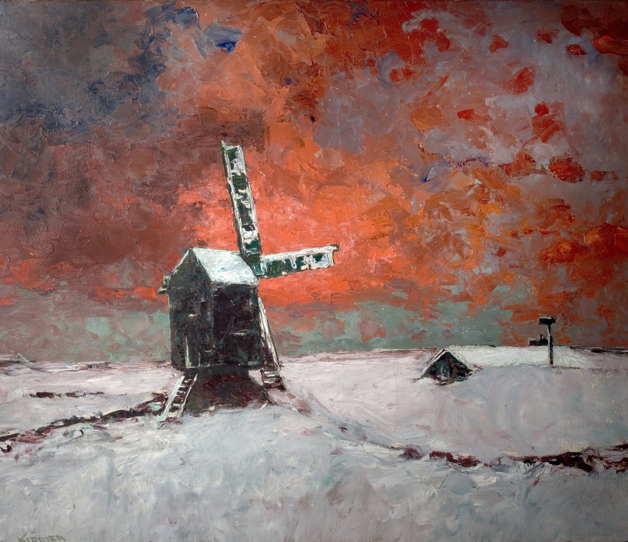 Havas szélmalom, 1922 körül alkotó: William Kiddier