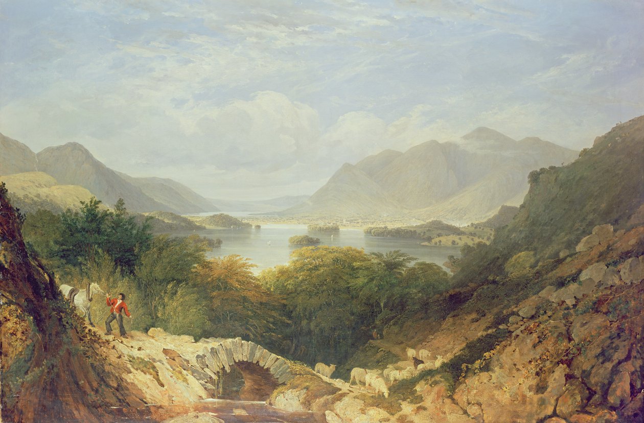 Derwent víz Ashness híddal alkotó: William Linton