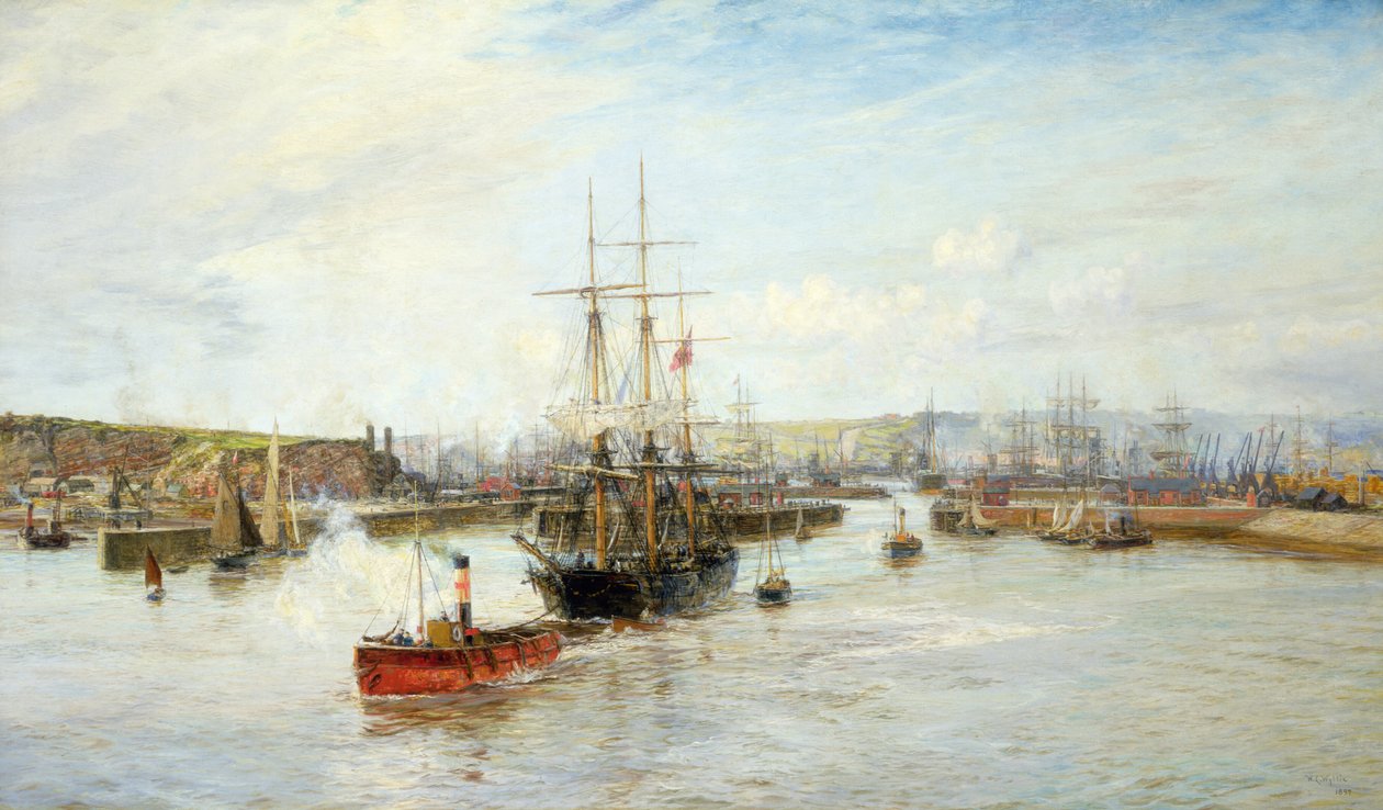 A Barry Dock bejárata, Dél-Wales, 1897 alkotó: William Lionel Wyllie