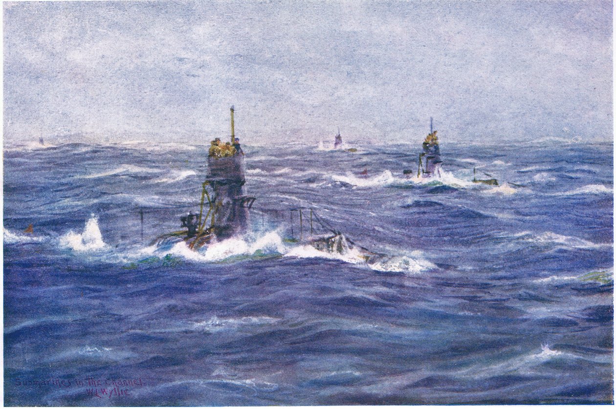 Tengeralattjárók a Csatornában, 1915 alkotó: William Lionel Wyllie