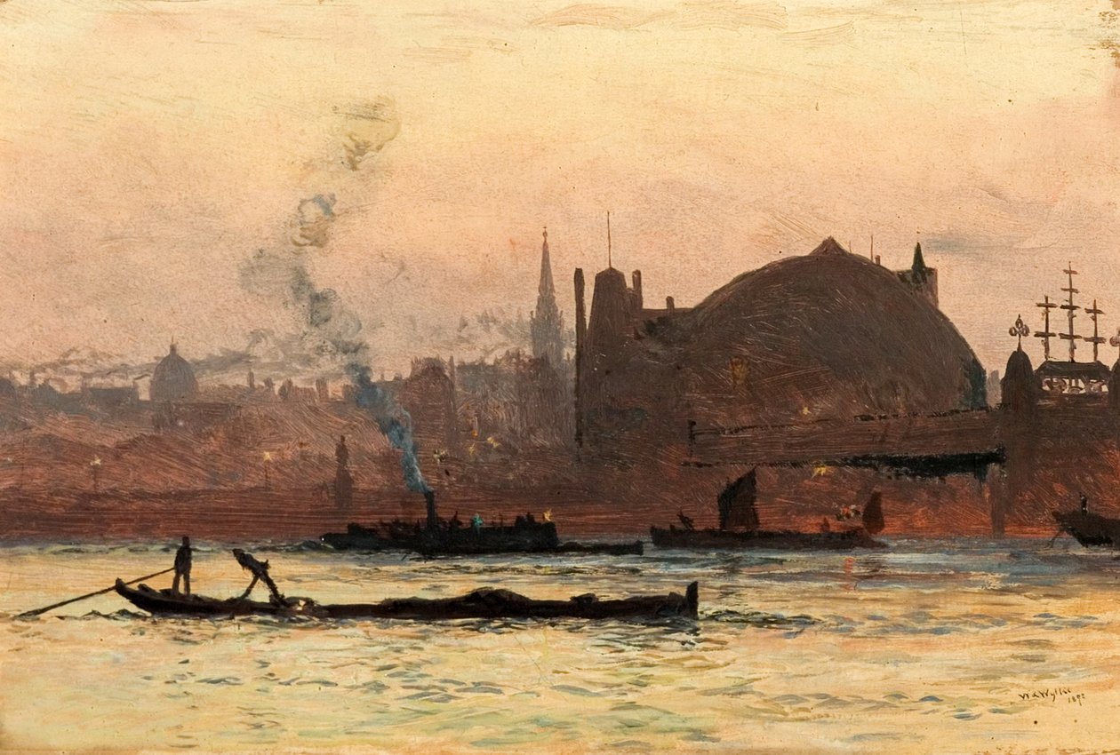 A Temze a Charing Cross közelében, London, 1892 alkotó: William Lionel Wyllie