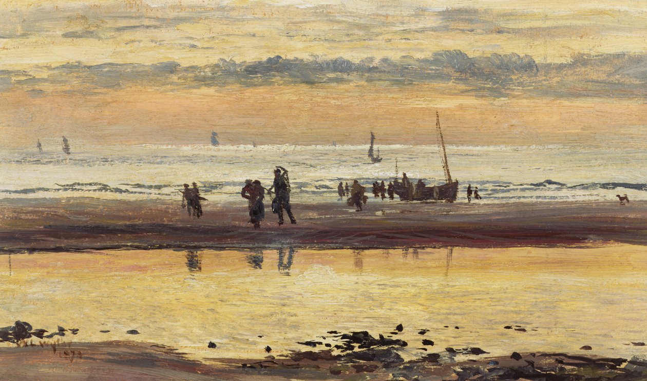 Naplemente felé, Boulogne Sands, 1873 alkotó: William Lionel Wyllie