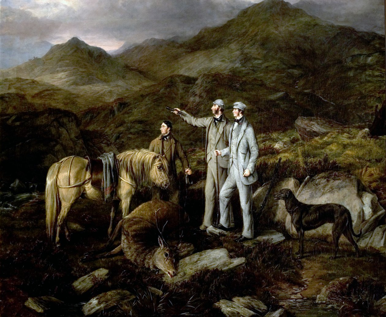 Szarvasvadászat Skóciában, 1852 alkotó: William Luker