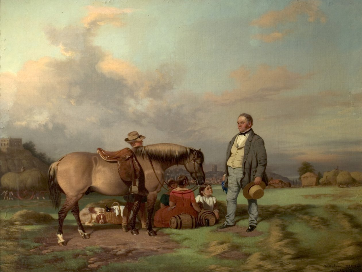 Joseph Fenton családjával a Meadows-on, Nottingham, 1840 alkotó: William Malbon