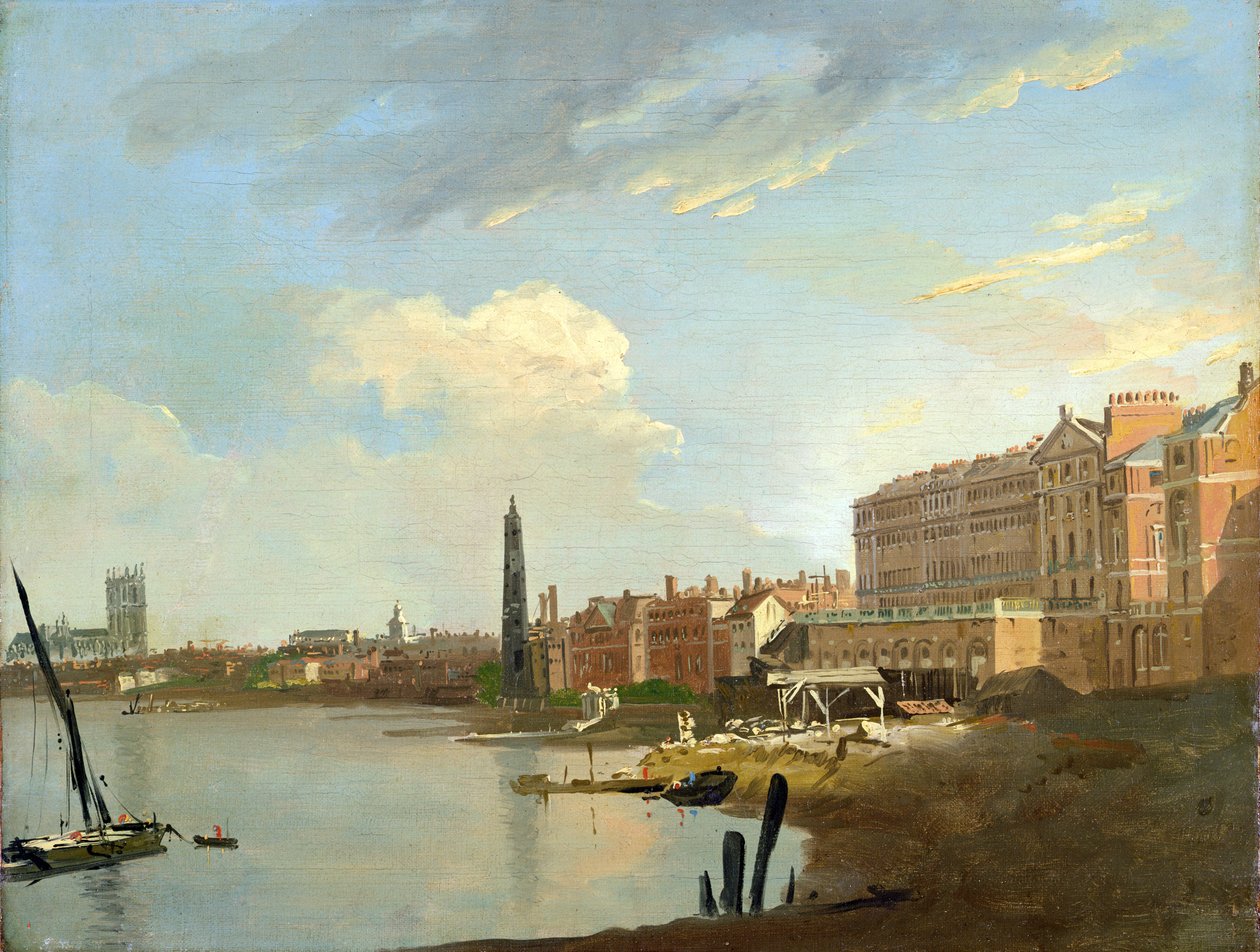 Tanulmány a Temzéről az Adelphi végső szakaszaival, 1772 alkotó: William Marlow