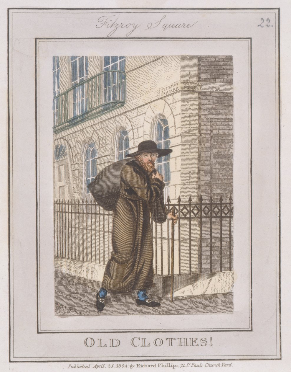 Régi ruhák, a tányérok leírásából, London vándorkereskedőit ábrázolva... alkotó: William Marshall after Craig