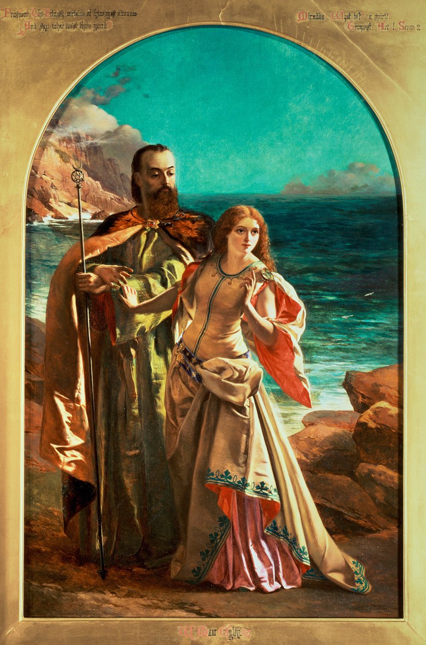 Prospero és Miranda, 1850 körül alkotó: William Maw Egley
