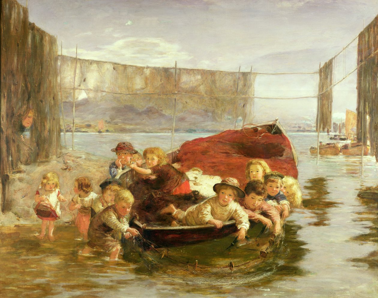 A fiatal vonóhálós hajók alkotó: William McTaggart