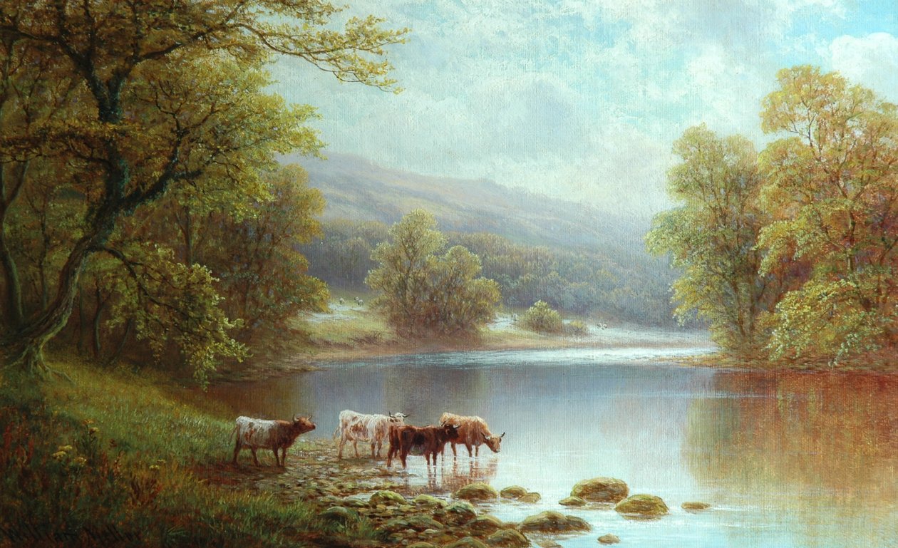 A Wharfe-on, Bolton Woodsban alkotó: William Mellor