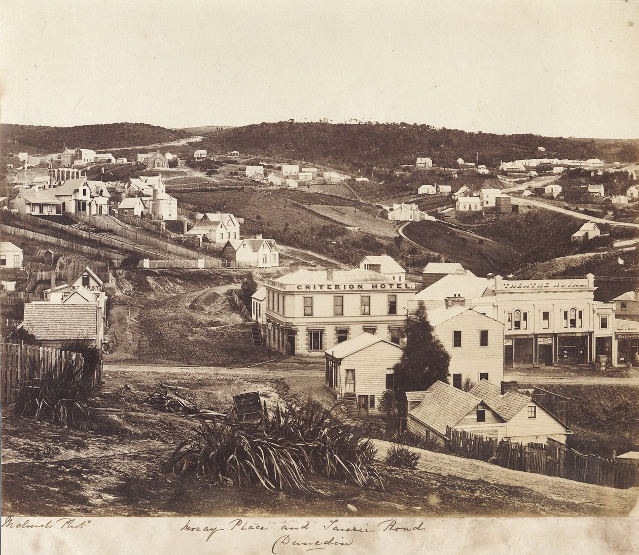 Moray Place és Taieri Road, Dunedin (albumnyomat) alkotó: William Meluish