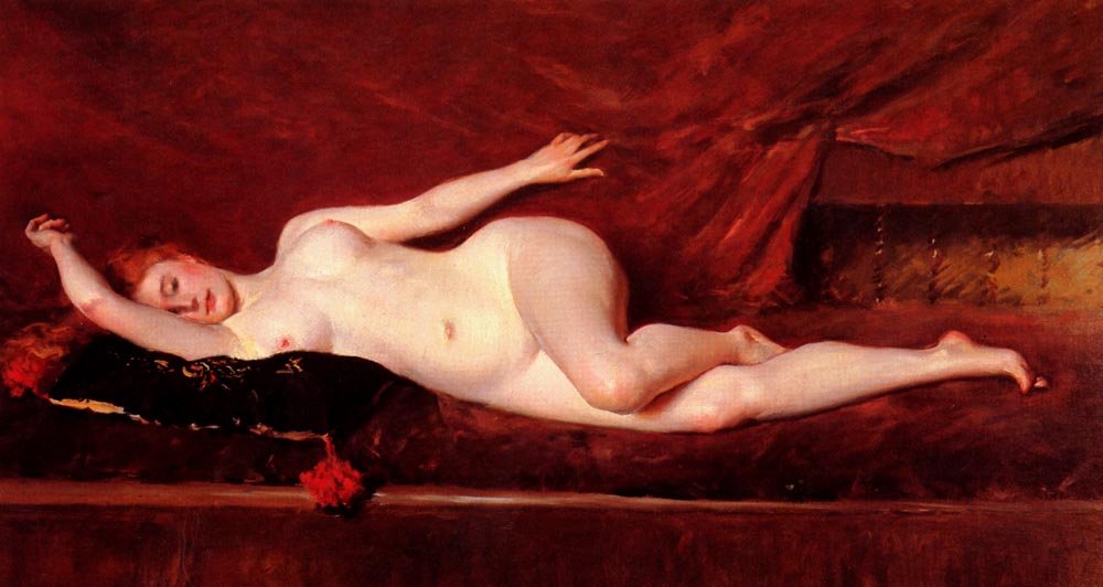 Tanulmány a Curvesn alkotó: William Merritt Chase