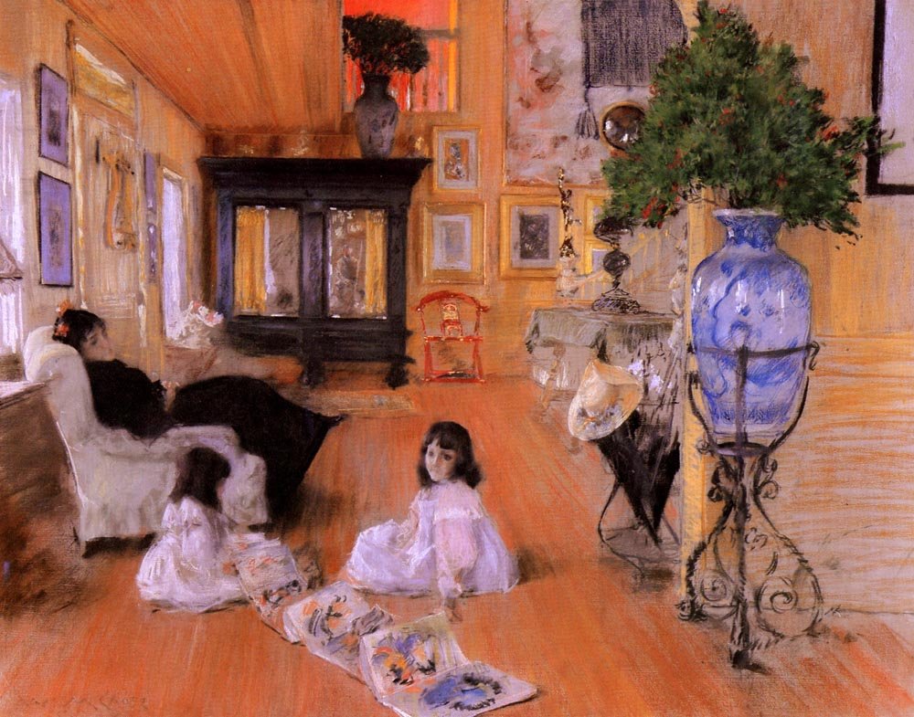 Csarnok Shinnecocknban alkotó: William Merritt Chase