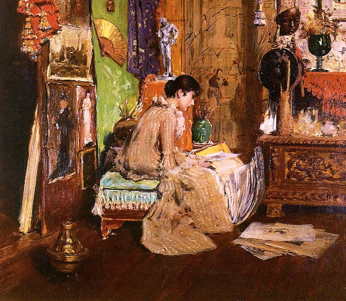 A Stúdió sarokban alkotó: William Merritt Chase