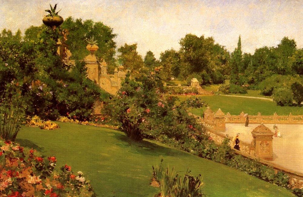 Terasz a bevásárlóközpontban alkotó: William Merritt Chase
