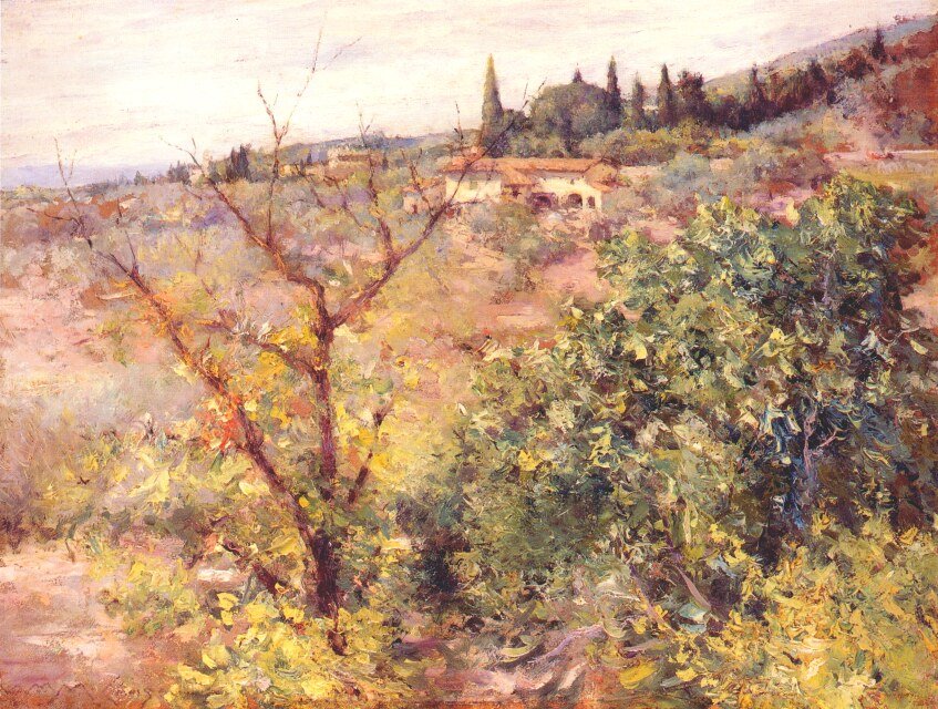 Fiesolen kilátása alkotó: William Merritt Chase