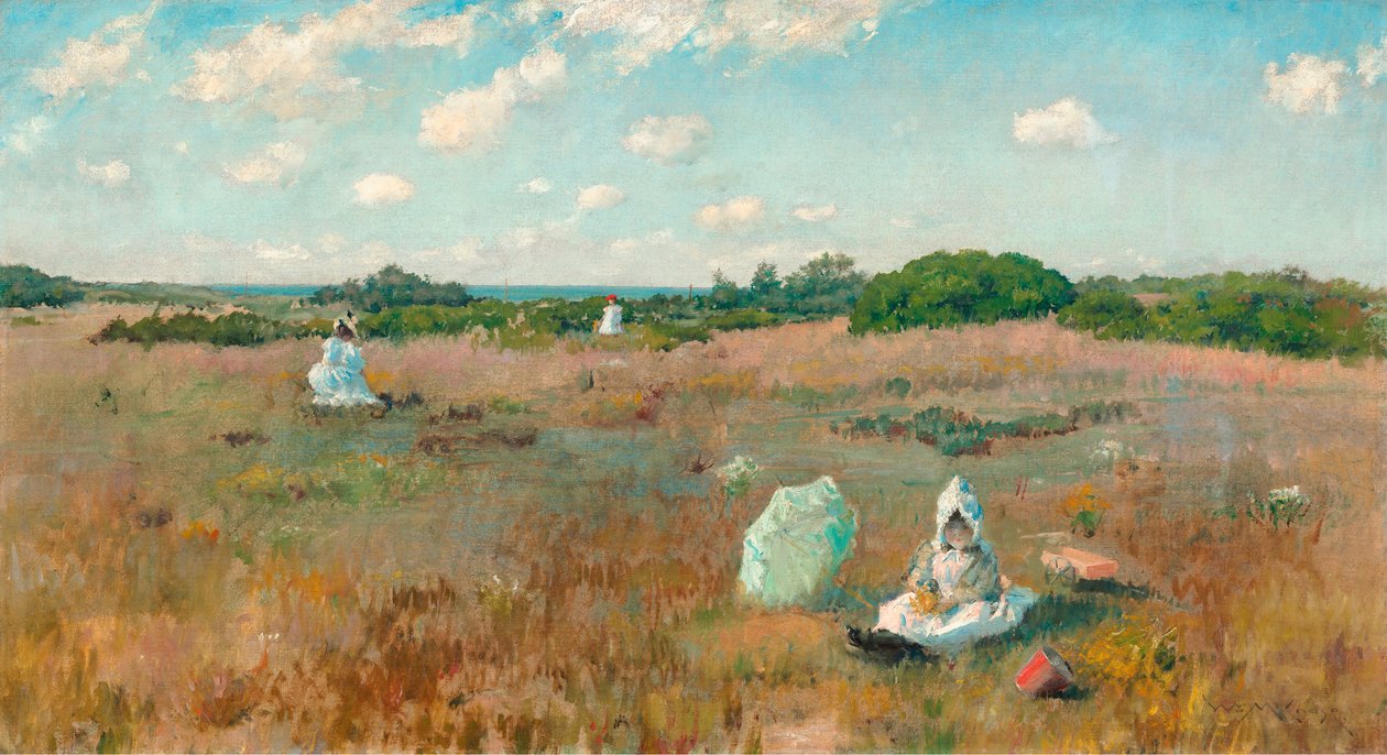 Őszi virágok gyűjtése alkotó: William Merritt Chase