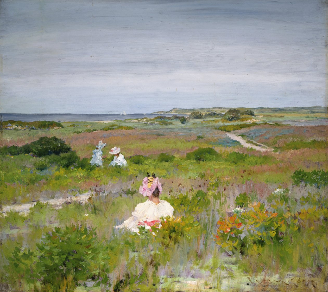 Tájkép- Shinnecock, Long Island alkotó: William Merritt Chase
