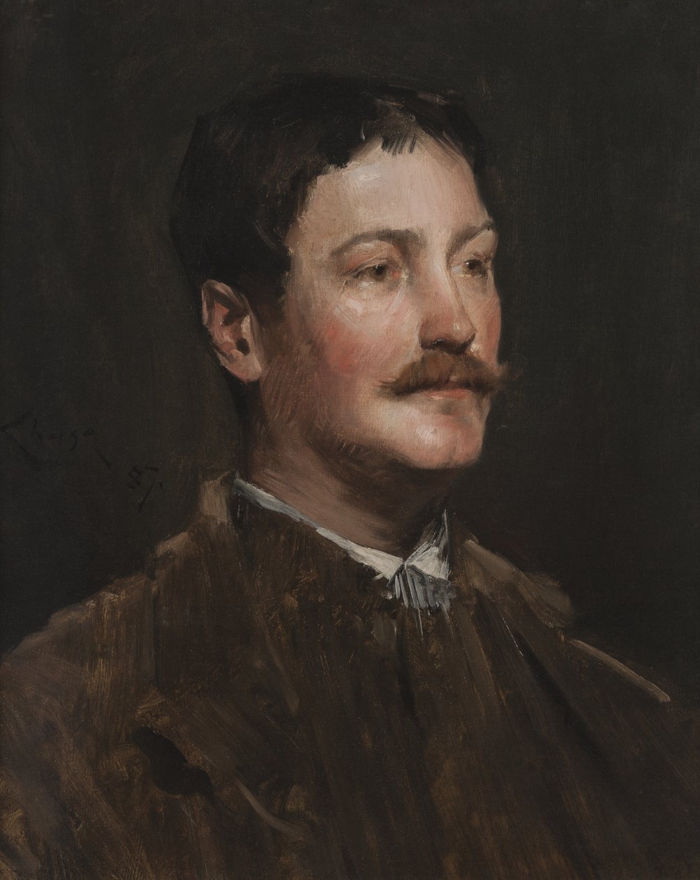 Thomas Wilmer Dewing portréja alkotó: William Merritt Chase