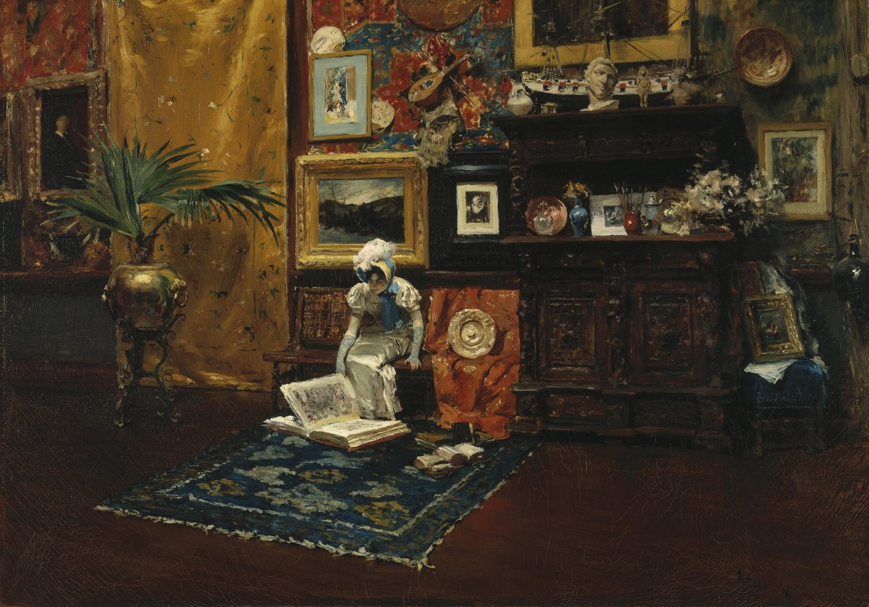 Stúdió belső tér alkotó: William Merritt Chase