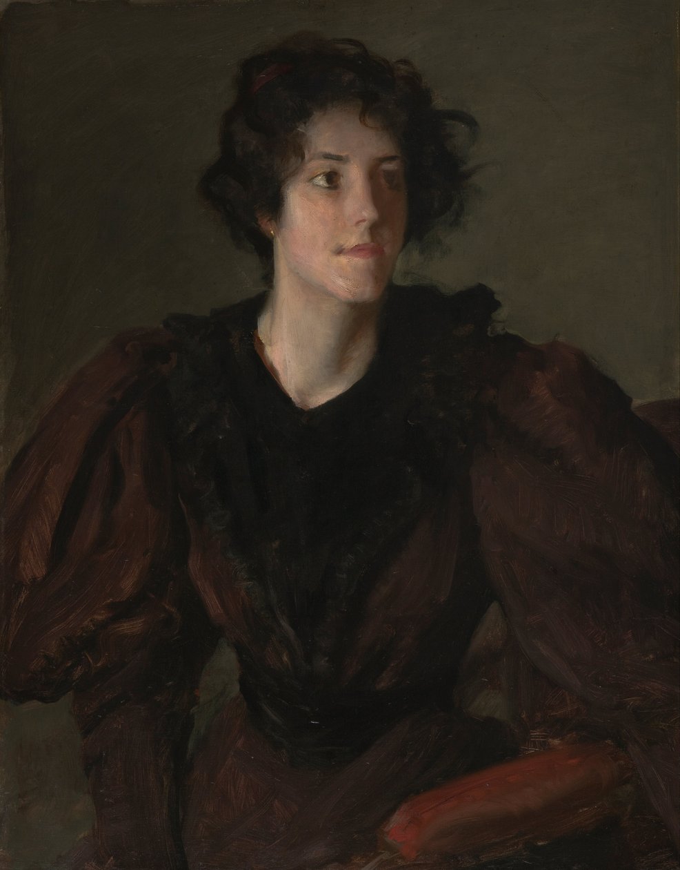 Fiatal nő tanulmányozása alkotó: William Merritt Chase