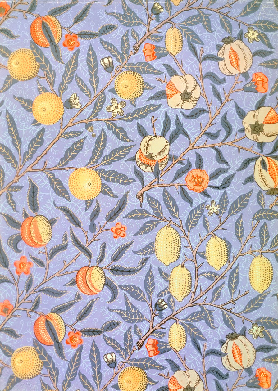 „Blue Fruit” vagy „Gránátalma” tapéta, 1866 alkotó: William Morris
