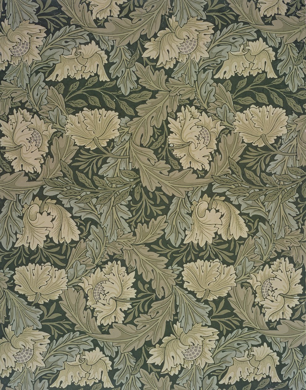 A "Lea" tapéta terve, 1885 alkotó: William Morris
