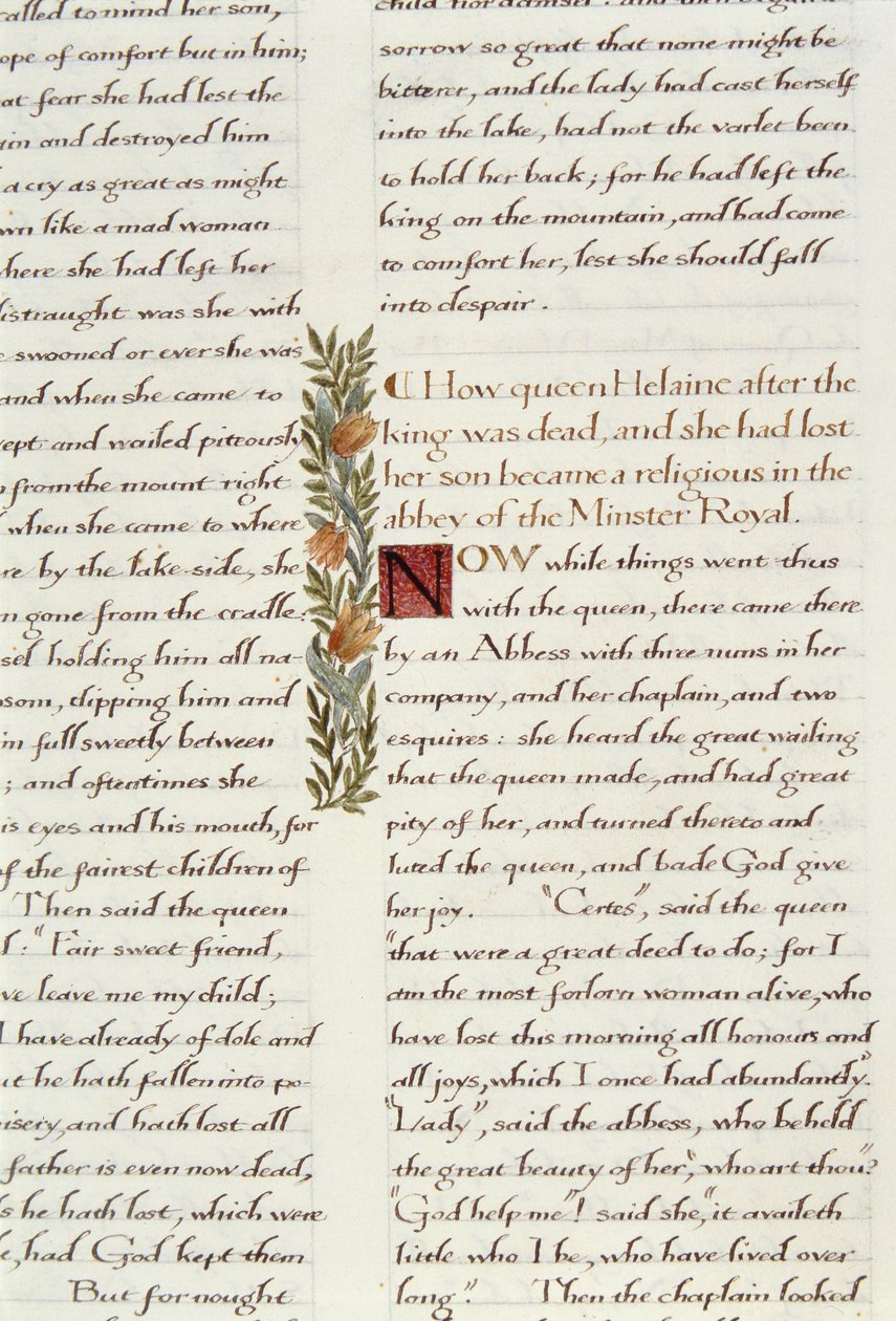 A Lancelot du Lac-ból származó két töredék egyike (re 223039) alkotó: William Morris