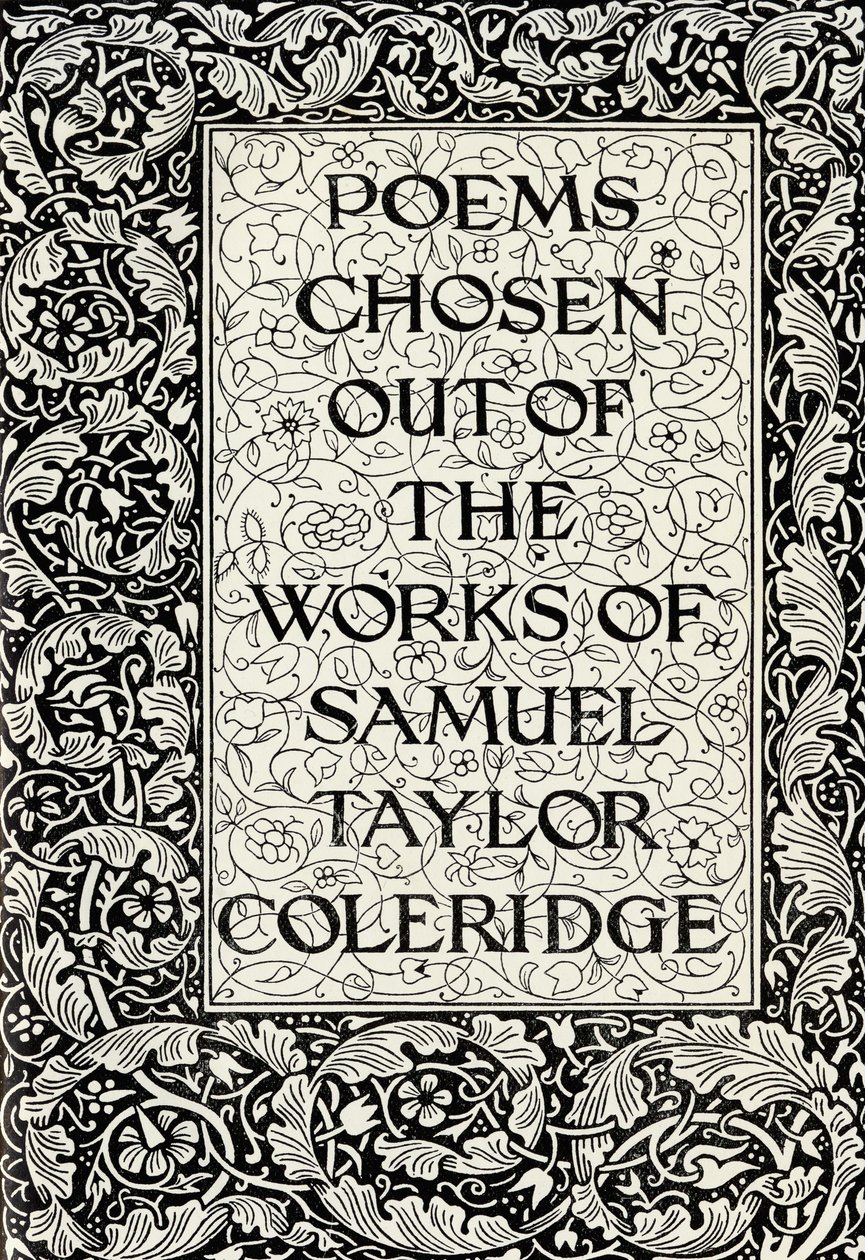 Oldaldekoráció a Kelmscott Press kiadásában megjelent „Samuel Taylor Coleridge műveiből kiválasztott versek” számára alkotó: William Morris