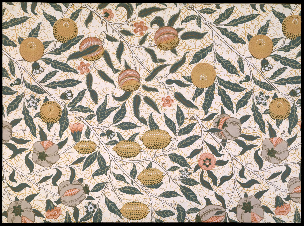 Gránátalma, tapéta minta, 1866 alkotó: William Morris