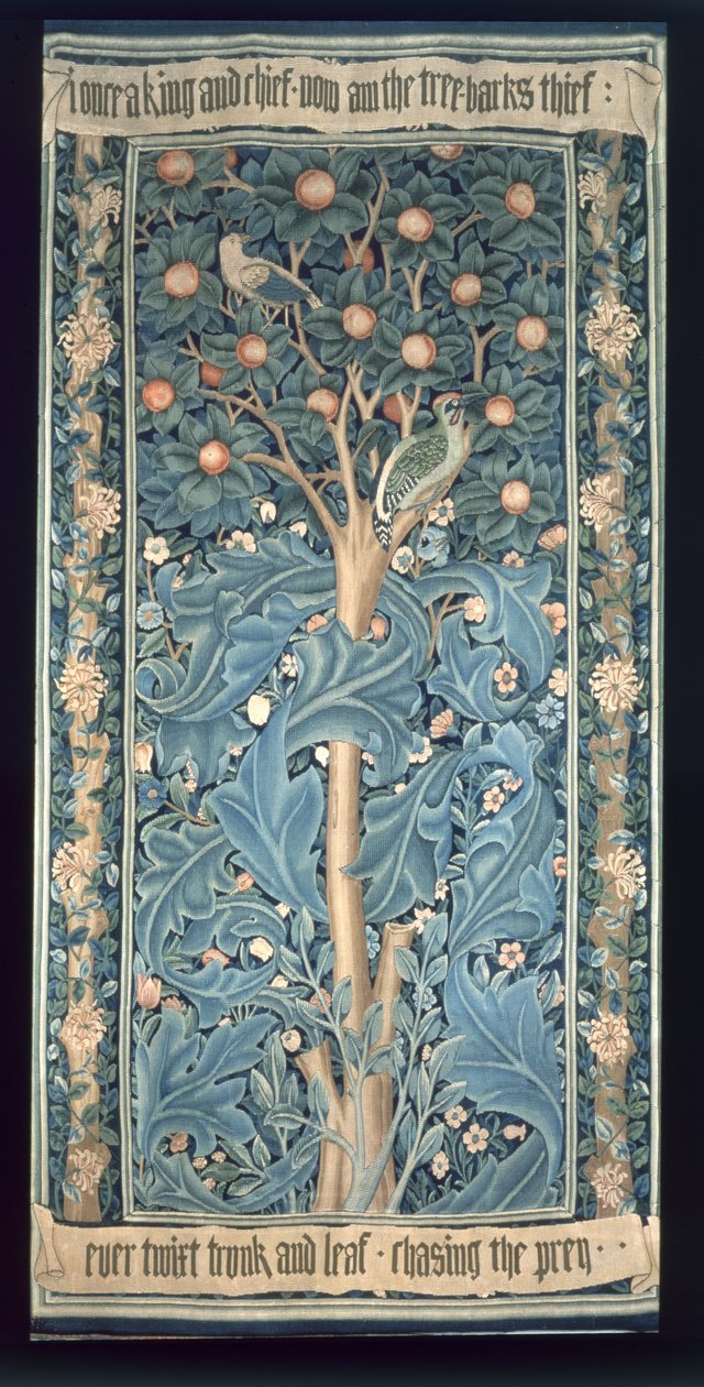 A harkály kárpit, amelyet William Morris (1834-96) tervezett 1885-ben (a részleteket lásd: 87205) alkotó: William Morris