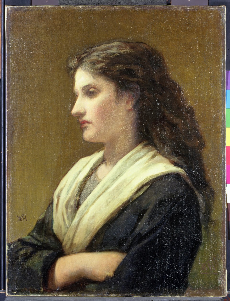 Tanulmány egy női fejről: Ideális nőfej, 1872 alkotó: William Morris