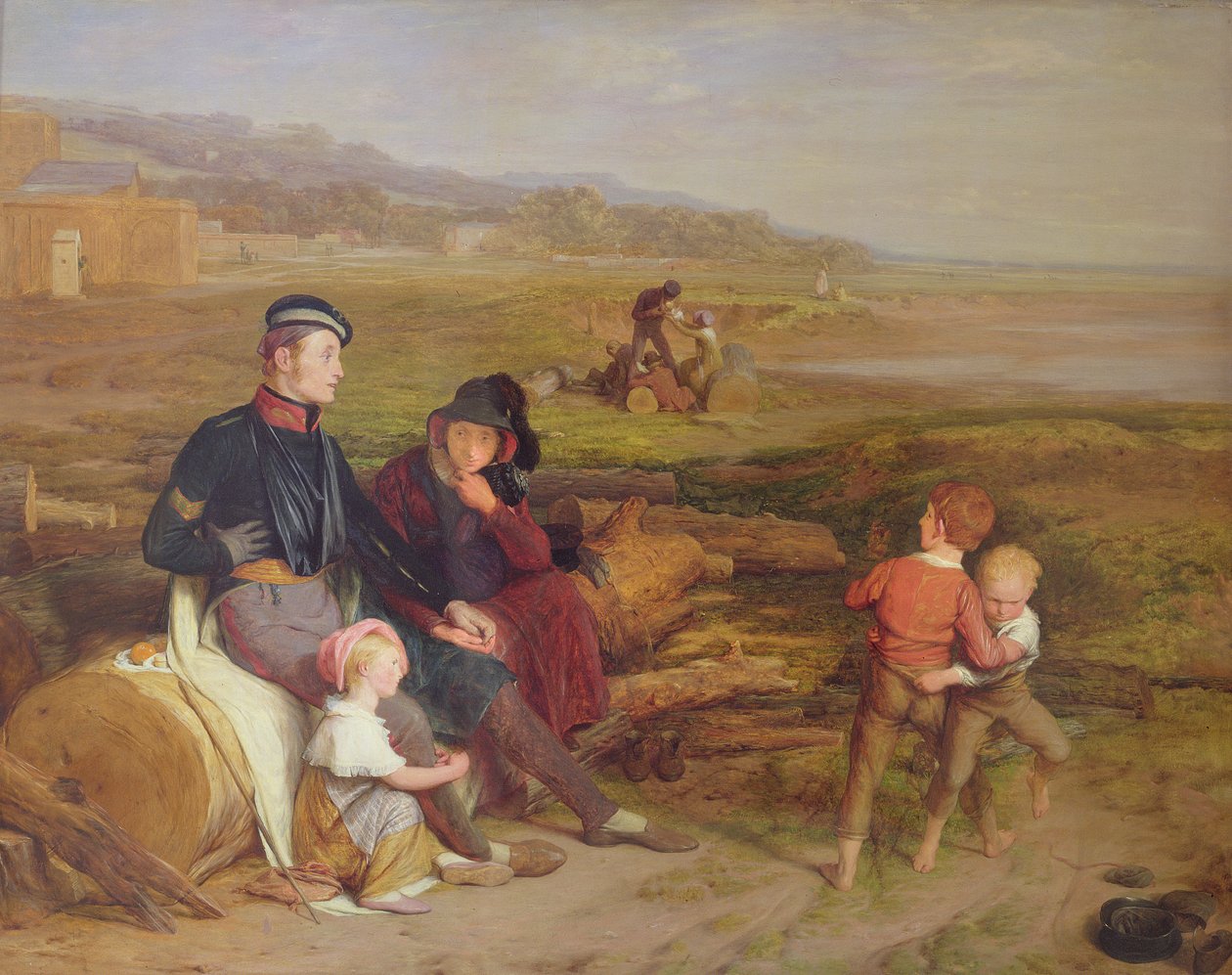 A Waterloo-i csata lábadozója, 1822 alkotó: William Mulready