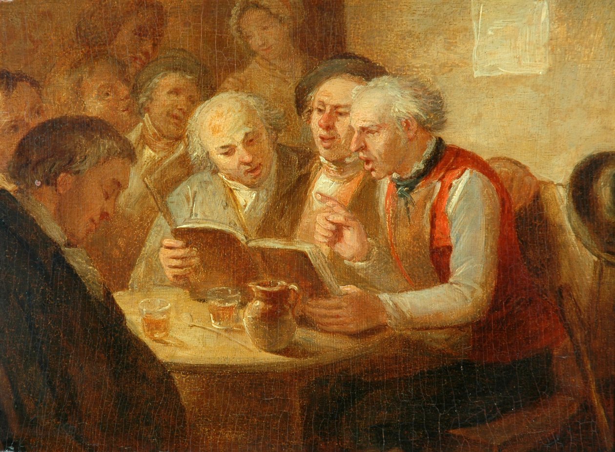 A próba (olaj, fapanel) alkotó: William Mulready