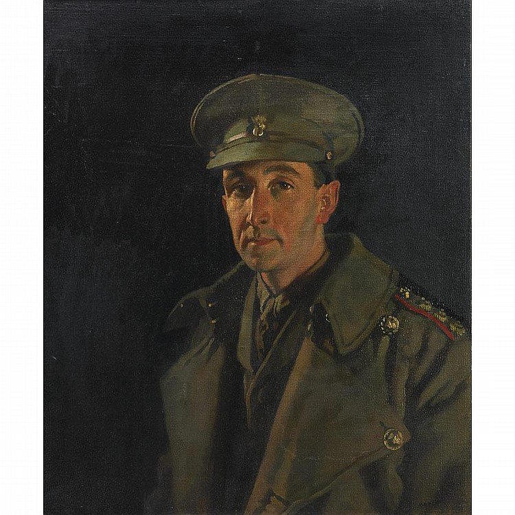 Wood kapitány, a Royal Inniskilling Fusiliers portréja alkotó: William Orpen