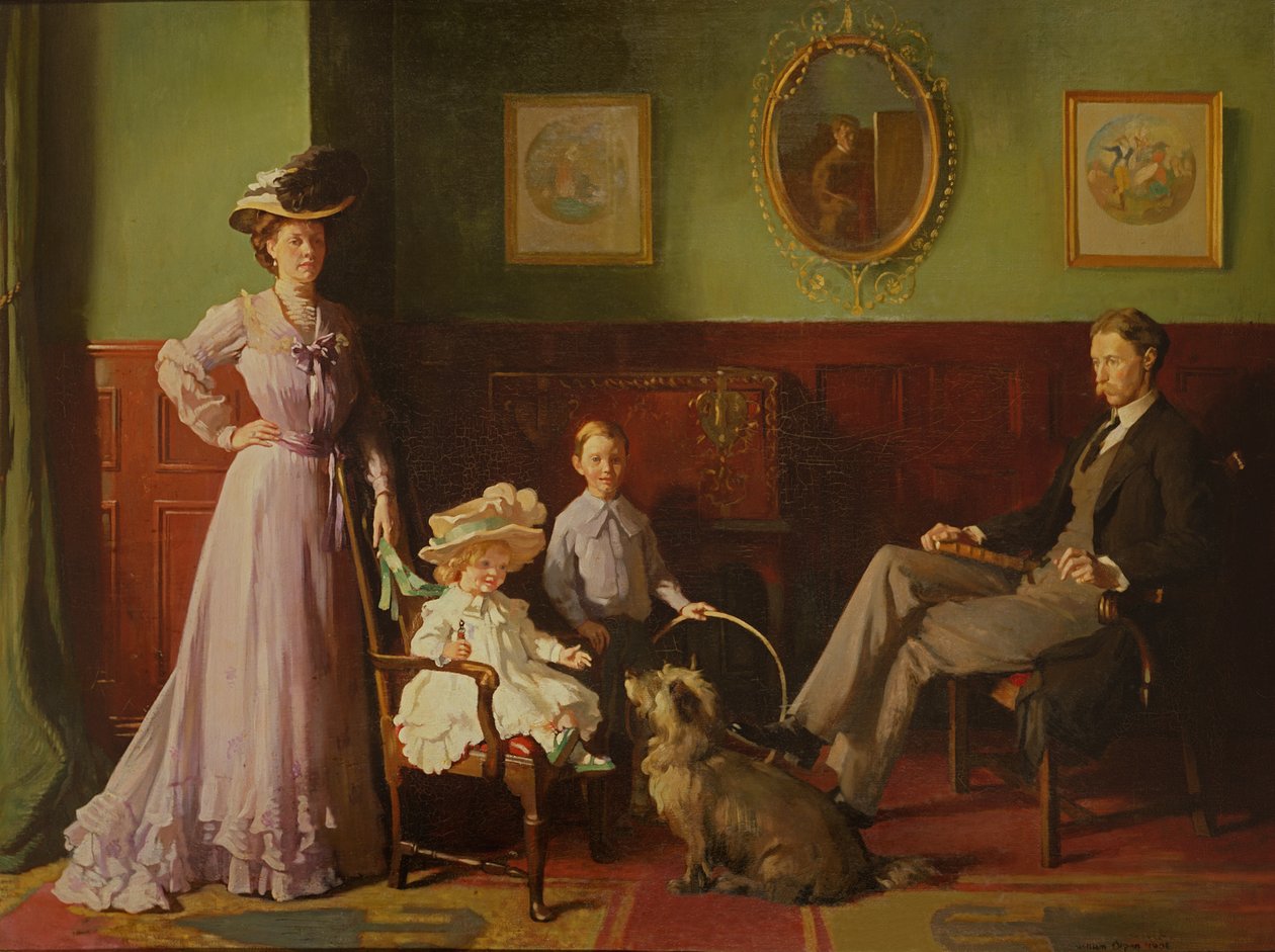 Csoportportré George Swinton családjáról alkotó: William Orpen
