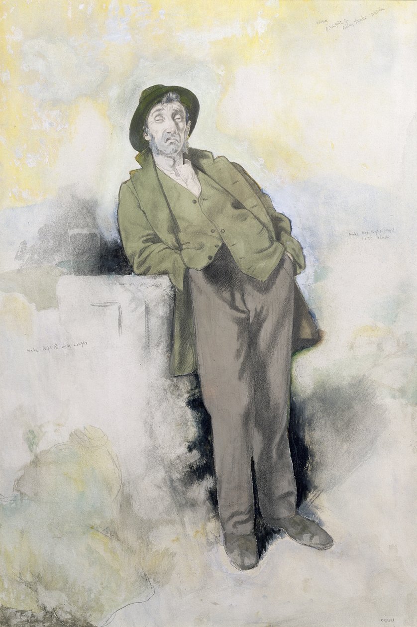 A csavargó (ceruza és WC papíron) alkotó: William Orpen