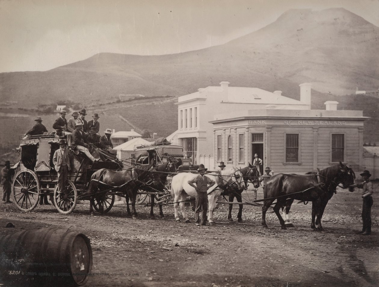 (Cobb and Co. edző, Palmerston, Otago) alkotó: William P. Hart