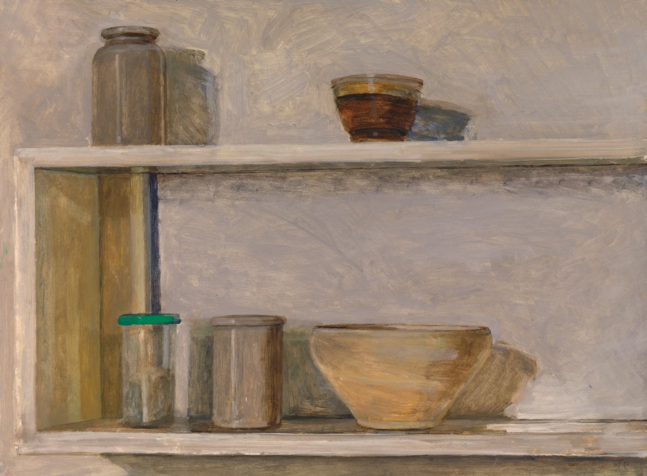 Két polc és tálak alkotó: William Packer