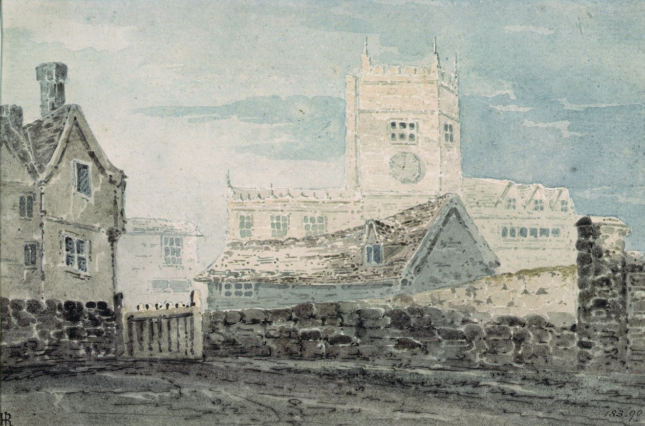 Az iskola, Shrewsbury (akvarell) alkotó: William Pearson