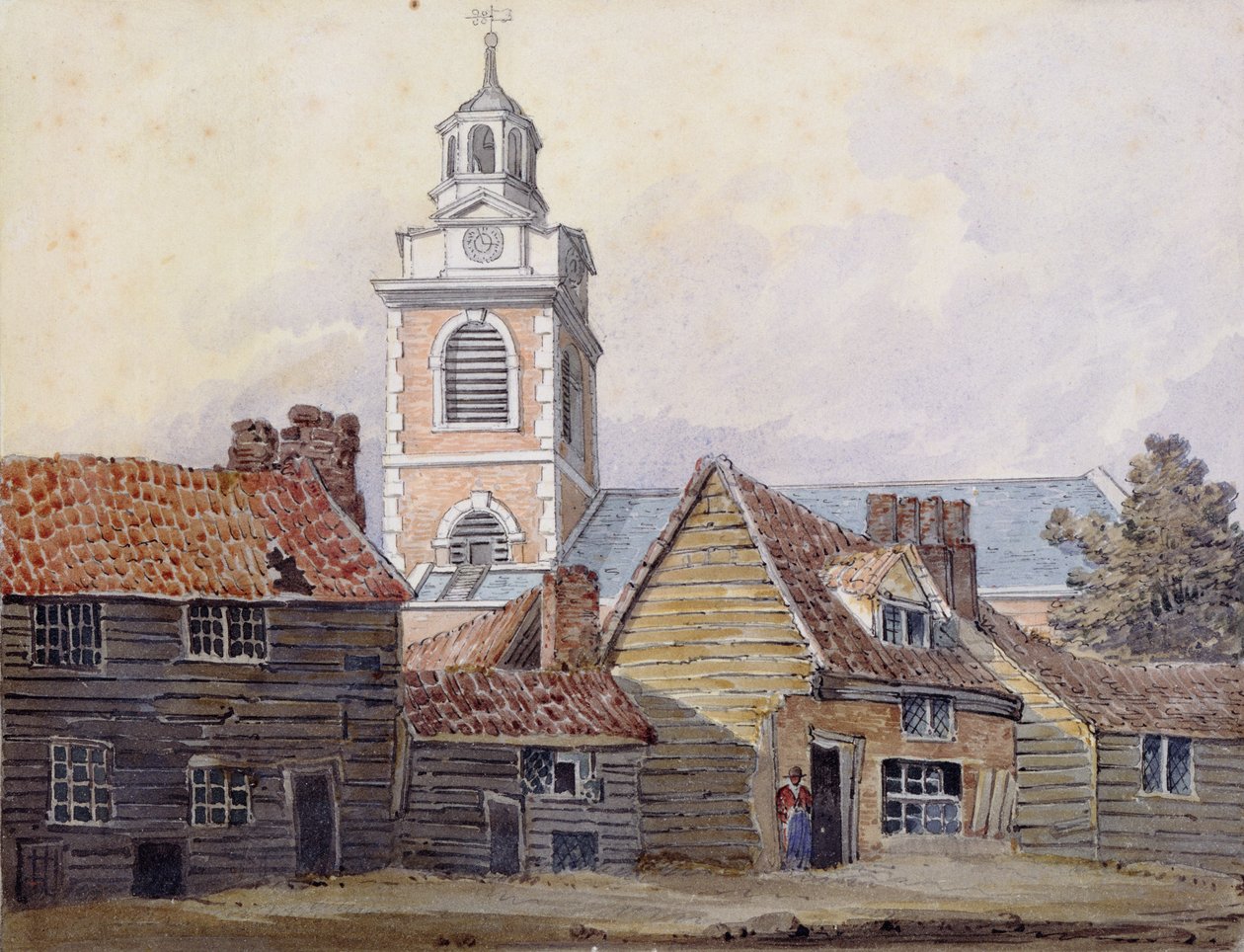 Christchurch látképe, 1810 alkotó: William Pearson
