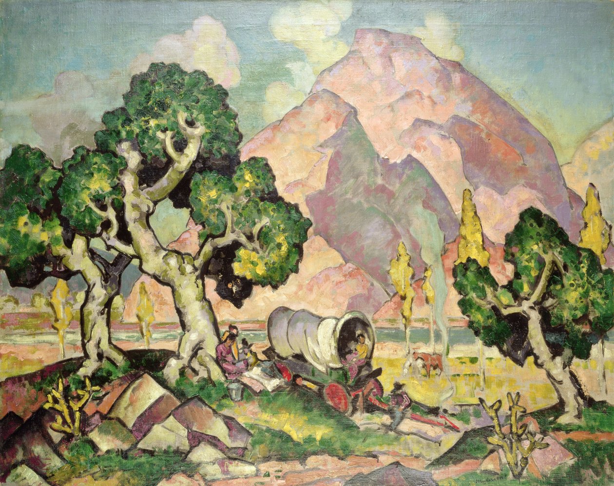 Út a Taosba a Rio Grande-ban alkotó: William Penhallow Henderson